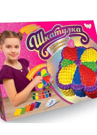 Набор для творчества “шкатулка: блестящая мозаика” danko toys shr-01-01