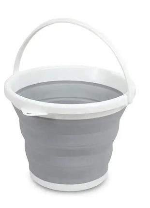 Ведро силиконовое складное на 10 л для рыбалки/туризма/автомобиля/дома silicone bucket