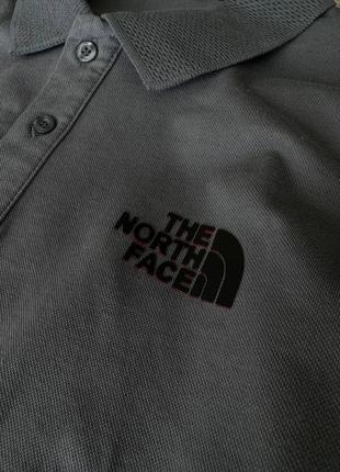Брендове чоловіче поло / якісне поло the north face в сірому кольорі на літо4 фото