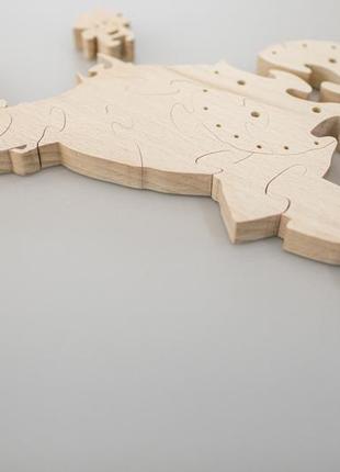 Екопазл дерев'яний для дітей 28х17 см "богатир альоша попович" з екологічного матеріалу4 фото