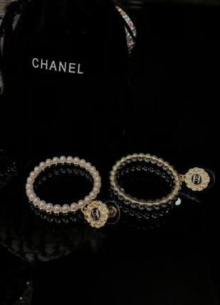 Сережки в стилі chanel