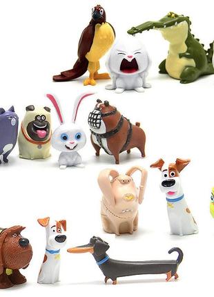 Набір фігурок таємне життя домашніх тварин resteq. ігрові фігурки з мультфільму таємне життя свійських тварин 14 шт. іграшки the
