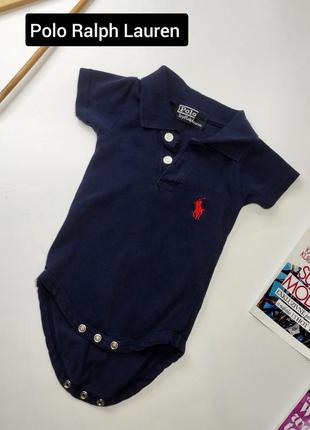 Боді на хлопчика немовля синього кольору від бренду polo ralph lauren 3/6m