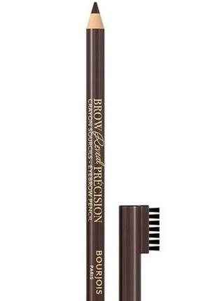 Карандаш для бровей bourjois brow reveal precision eyebrow pencil со щеточкой 004 dark brunette, 1.4 г
