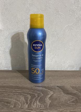 Спрей cолнцезащитный nivea защита-легкость сухой spf50