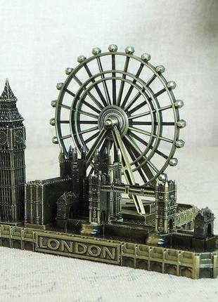 Статуэтка достопримечательности лондона resteq 13,5*10*10 см. металлическая скульптура лондон. сувенир london