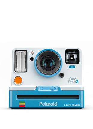 Фотоапарат миттєвого друку білий з блакитним корпусом polaroid onestep 2 i‑type