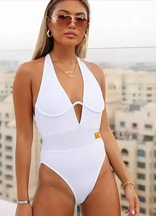 Белый купальник public desire из бандажной ткани