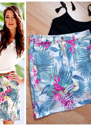 Классная миди юбка натуральная коттон