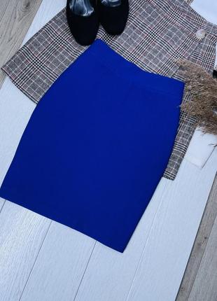 Новая синяя короткая юбка m юбка по фигуре