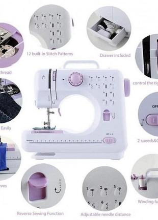 Багатофункціональна швейна машинка портативна household sewing machine fhsm-5057 фото
