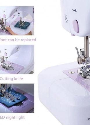 Багатофункціональна швейна машинка портативна household sewing machine fhsm-5055 фото