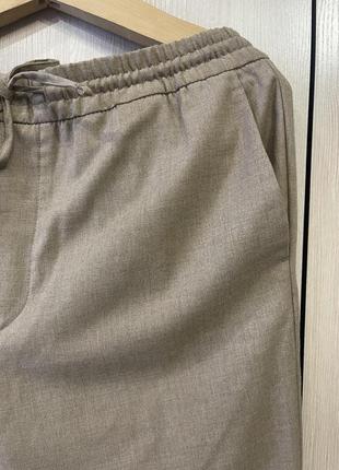 Бежеві штани на резинці2 фото
