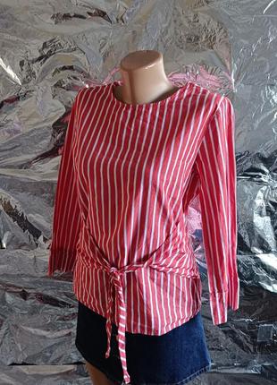 Розпродаж все по 50 гривень! 🥰 червона модна блузка жіноча блуза у смужку