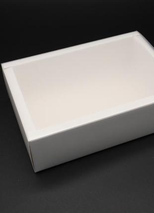 Упаковка для тортов, капкейков, пряников. белый цвет. 18х12х5.5см