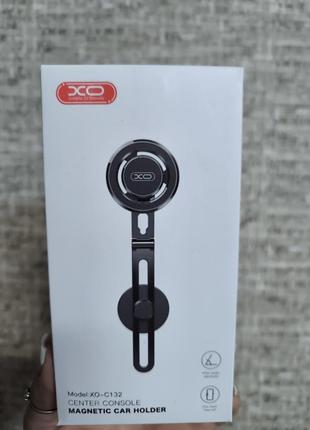 Автотримач xo c132 tesla specific iphone metal bracket (with magnetic iron ring) чорний