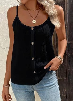 Майка жіноча базова літня на літо легка на бретельках бавовняна блакитна біла зелена рожева чорна бежева батал