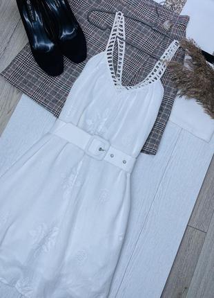 Білий літній сарафан zara s сукня трапеція коротке плаття зара