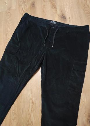 Штани брюки чоловічі вельвет чорні mom casual прямі regular bpc man, розмір 6xl 7xl 8xl 9xl