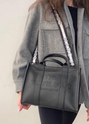 Шоппер, тоут бед, сумка женская черная