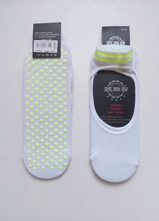 Шкарпетки жіночі "kbs" sport. 36-40р. білі. з силіконом на стопі.