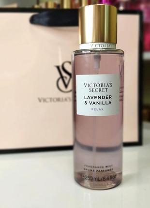 Спрей для тела lavender & vanilla relax victoria's secret natural beauty fragrance mist