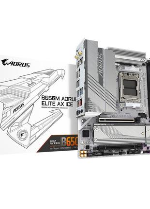 Материнська плата gigabyte b650m aorus elite ax ice socket am5
