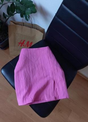Стильная мини юбка с разрезом h&amp;m