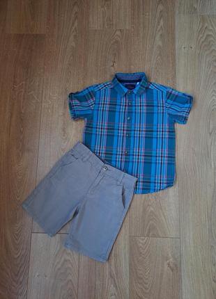 Летний набор для мальчика/рубашка с коротким рукавом для мальчика/шорты