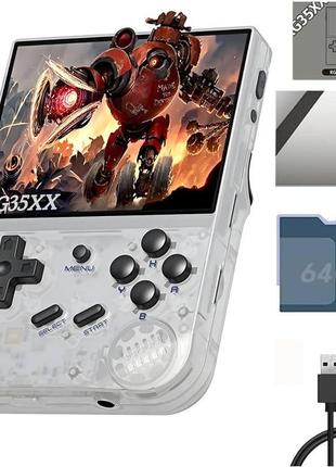 Портативная игровая ретро консоль anbernic rg35xx белая