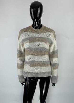 Італійський светр з паєтками peserico wool silk cashmere baby suri alpaca sequins sweater fabiana filippi brunello cucinelli1 фото