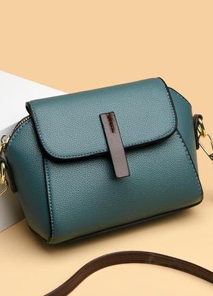 Маленька жіноча сумочка, сумка міні квадратна синя
