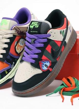 Кроссовки nike sb dunk low halloween custom