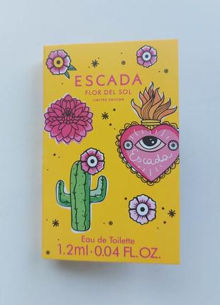 Женская туалетная вода пробник escada flor del sol