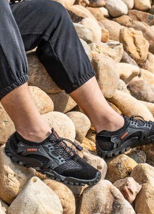 Літні чоловічі дихаючі сітчасті кросівки взуття для походів водна прогулянка