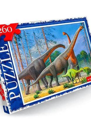 Пазл "динозавры" danko toys c260-13-06, 260 эл.