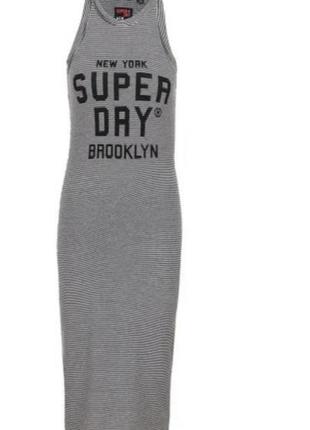 Шикарное облегающее платье superdry new york brooklyn made in turkey, 💯 оригинал