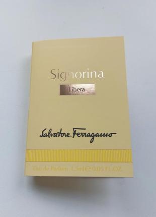 Жіноча парфумована вода пробник salvatore ferragamo signorina libera