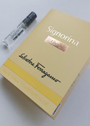 Женская парфюмированная вода пробник salvatore ferragamo signorina libera