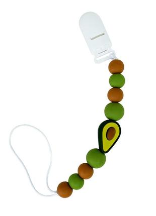 Силіконова ланцюжка для пипки "авокадо" mgz-0523 довжина 24 см