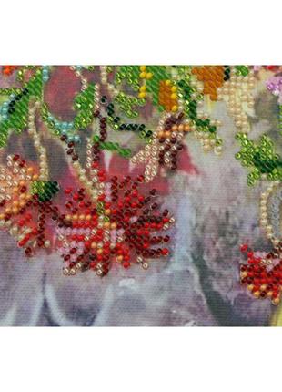 Набор для вышивки бисером хризантемы ab-490 31х38 nia-mart