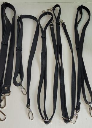 Кожаные плечевые черные ремни для сумок, кросс-боди и т. п. натуральная кожа