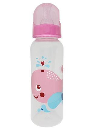 Пляшка для годування "кит" mgz-0206 (pink) 250 мл