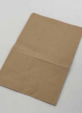 Бумажный пакет крафт без ручек для упаковки 200 × 125 × 300 мм