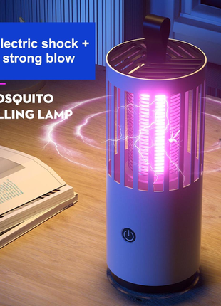 Лампа-ловушка для комаров бытовая с зарядкой от usb 1001 mosquito lamp, портативная