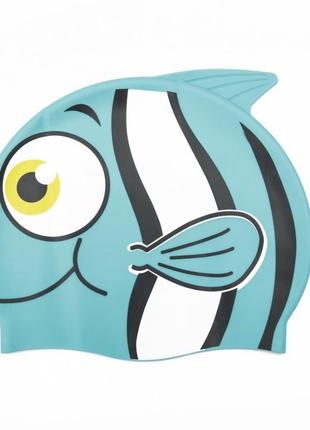 Детская шапочка для плавания 26025 в форме рыбки nia-mart