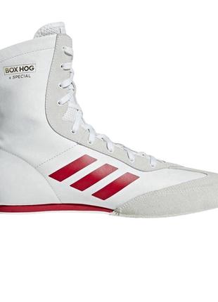 Adidas box hog x special 'white scarlet' боксерки білі оригінал