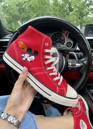 Кеди жіночі конверс Converse конверсы chuck taylor all star mickey mouse
