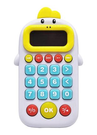 Калькулятор развивающий 99-7(white со звуком английская nia-mart