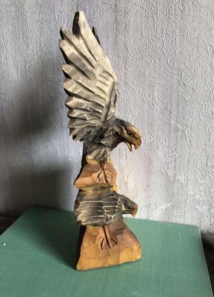 Скульптура дерево ссср орел два орла 27 см